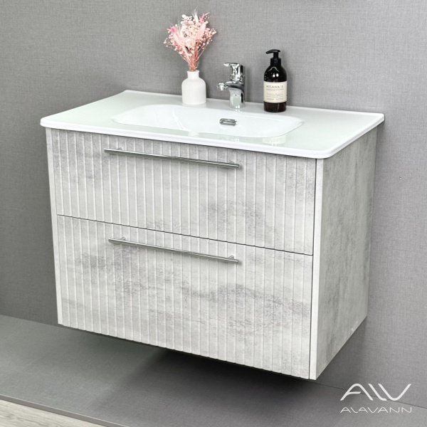 Тумба с раковиной Emma 80 (ум. Rado 80) серый бетон - изображение 5