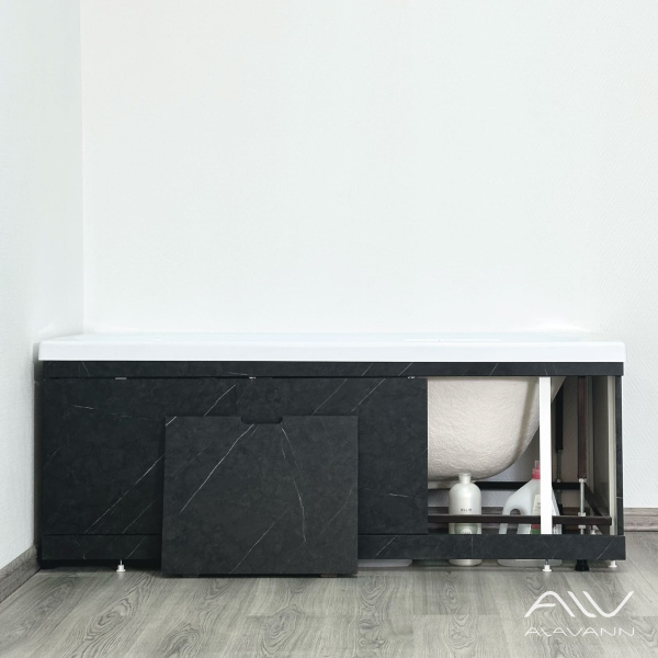 Экран под ванну МДФ Rita 150 черный мрамор - изображение 3