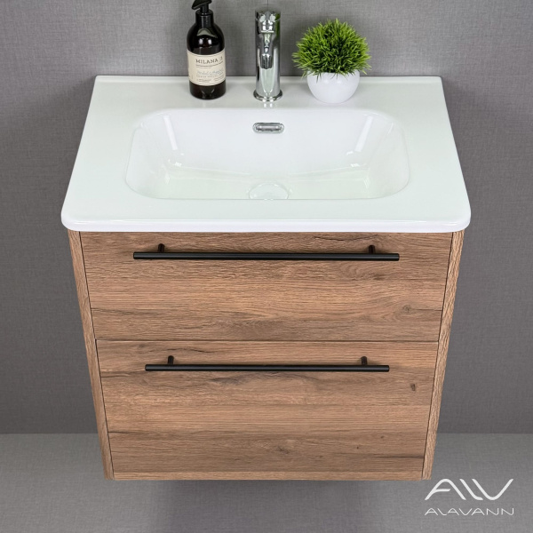 Тумба с раковиной Rondo 60 (ум. Rado 60) дуб - изображение 6