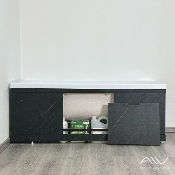 Экран под ванну МДФ Rita 150 черный мрамор - изображение 2