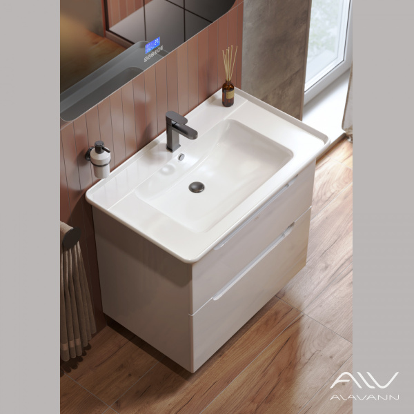 Тумба с раковиной Berta 85 и зеркало largo music 100 - изображение 5