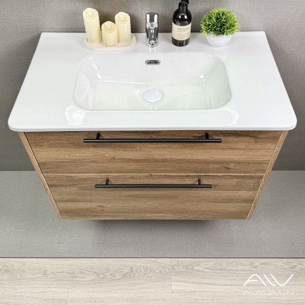 Тумба с раковиной Rondo 80 (ум. Rado 80) дуб - изображение 5