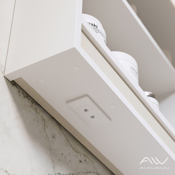 Зеркальный шкаф Laurel 100 белый - изображение 3