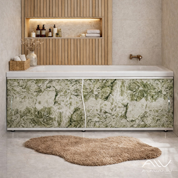 Экран под ванну Elit 150 нежно-зеленый мрамор - изображение 1