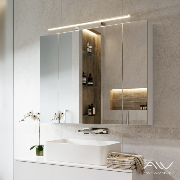 Зеркальный шкаф Univers 80 белый - изображение 1