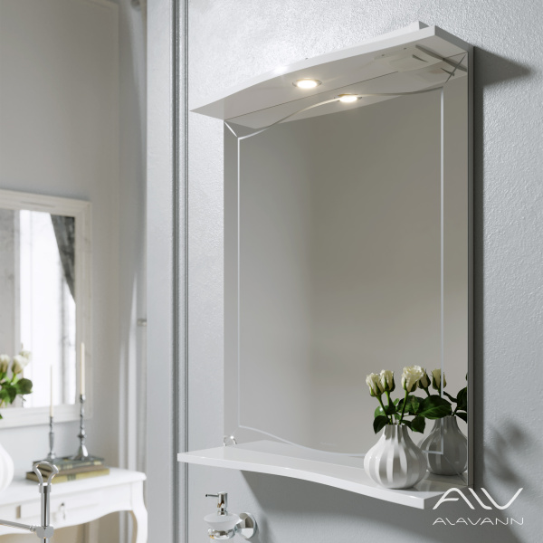 Зеркало с подсветкой и полкой Monaco 60-01 - изображение 2