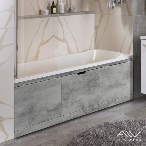 Экран под ванну МДФ Rita 150 серый бетон - изображение 1