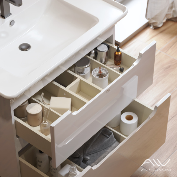 Тумба с раковиной Berta 85 белая - изображение 3