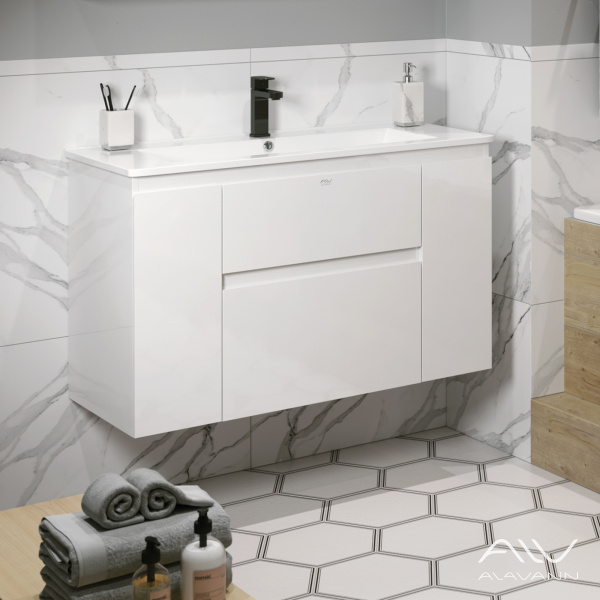 Тумба с раковиной Eva 100 белая - изображение 6