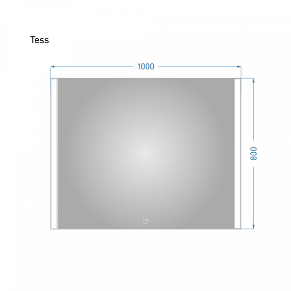 Зеркало Tess 100 с подсветкой - изображение 5