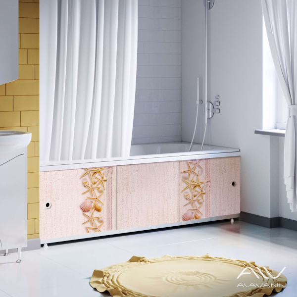 Экран под ванну Оптима Decor 150 морские ракушки - изображение 1