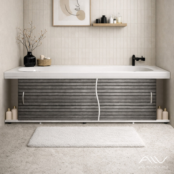 Экран под ванну Elit 150 серые рейки - изображение 2