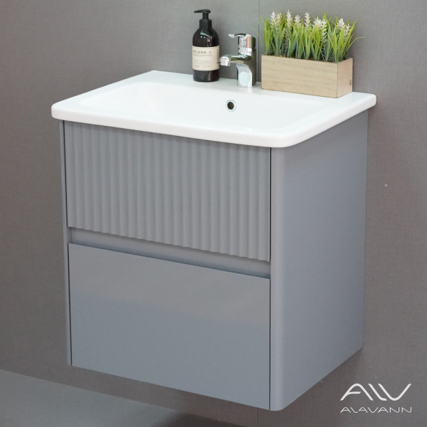 Тумба с раковиной Wave 60 голубой деним - изображение 1