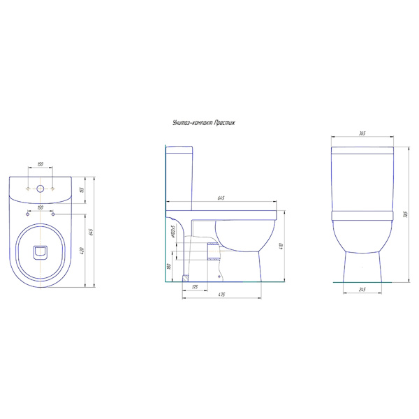 Унитаз-компакт Kirovit Престиж с микролифтом белый - изображение 3