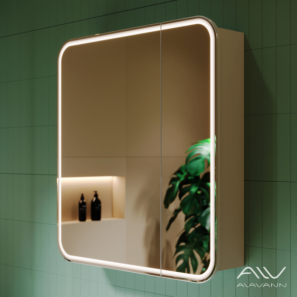 Зеркальный шкаф Lana 80 белый, свет холодный - изображение 1