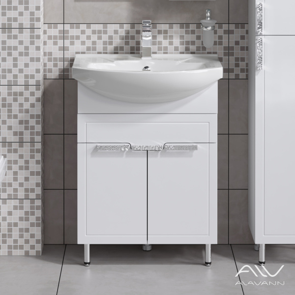 Тумба с раковиной Vittoria 65 белая - изображение 1