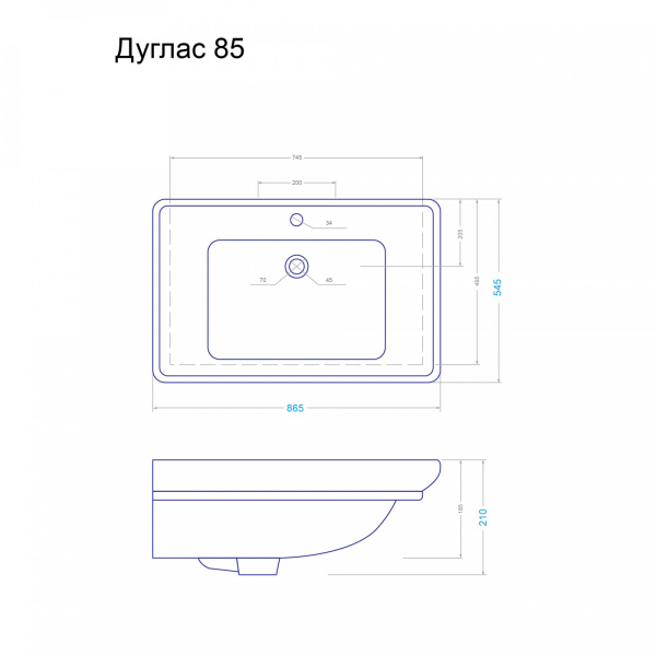 Тумба с раковиной Berta 85 белая - изображение 9