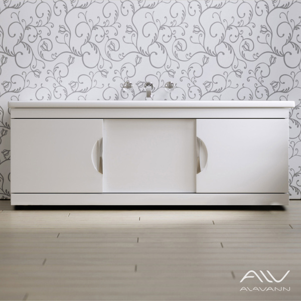 Экран под ванну Monaco Still 150 раздвижной МДФ белый - изображение 3