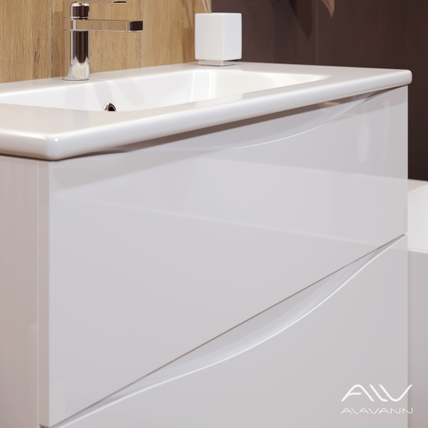 Тумба с раковиной Tess 100 белая - изображение 6