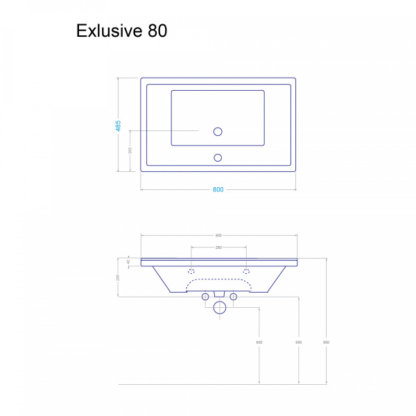 Раковина Exclusive 80 - изображение 3