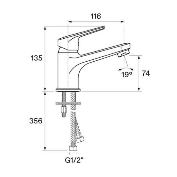 Смеситель для раковины Сантек Кант WH5A02002C001 хром - изображение 3