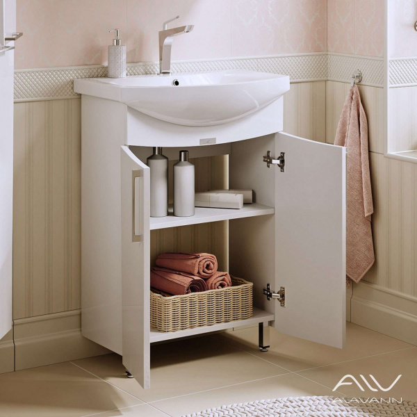 Тумба с раковиной Nicole 60 белая - изображение 1