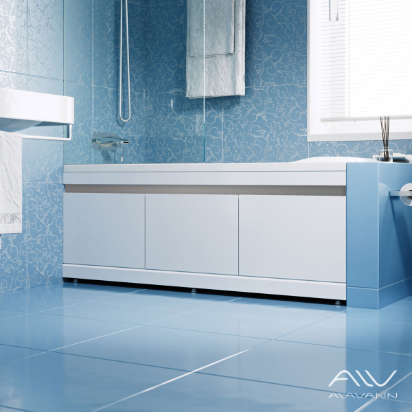 Экран под ванну Soft 170 откидной мдф серебряный - изображение 1