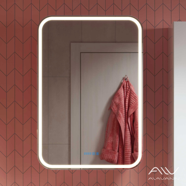 Зеркальный шкаф Lana Plus 60 с подсветкой и часами, сенсорное с антизапотеванием - изображение 3