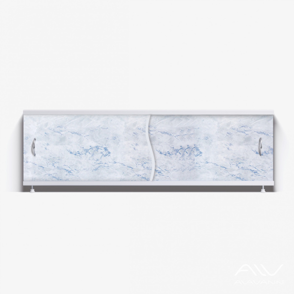 Экран под ванну Премьер 150 серо-голубой мрамор - изображение 1