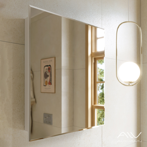 Зеркальный шкаф Paris 70 белый - изображение 1