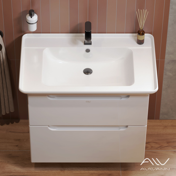 Тумба с раковиной Berta 85 белая - изображение 6