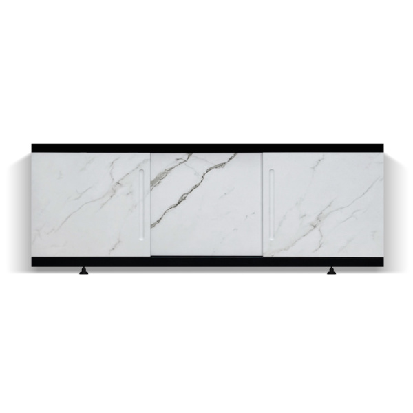 Экран под ванну Альт Блэк 150 белый мрамор, МДФ, раздвижной - изображение 5