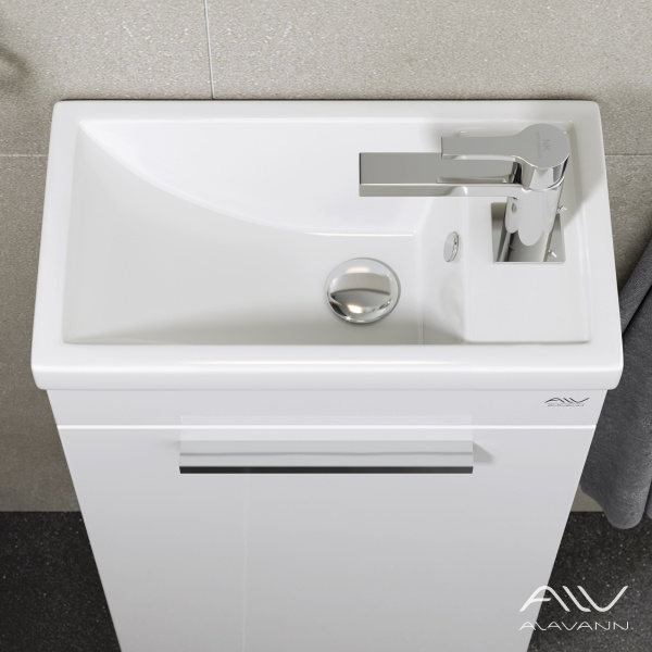 Тумба с раковиной Azzoro 45 белая - изображение 4