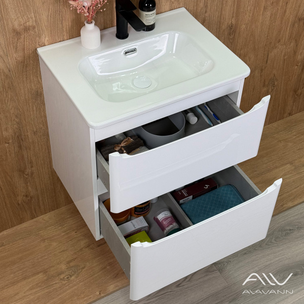 Тумба с раковиной Радо 60 белый - изображение 5