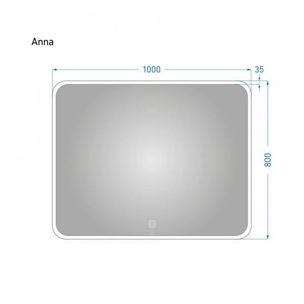 Зеркало Anna 100 с подсветкой - изображение 4