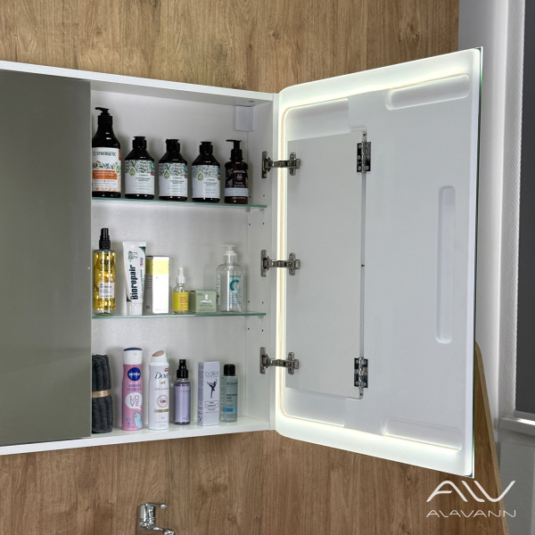 Зеркало-шкаф трюмо Косметик Лайт 120 с подсветкой - изображение 6