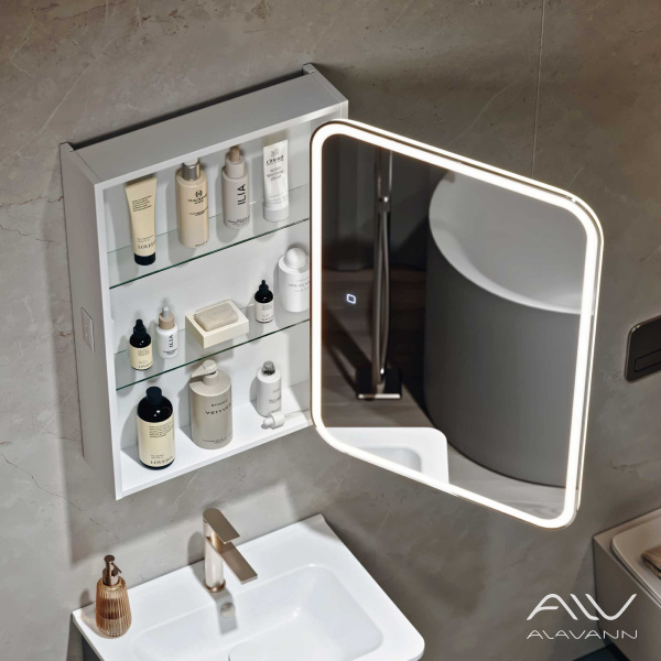 Зеркальный шкаф Cosmetic Light 50 с подсветкой и приближением - изображение 1