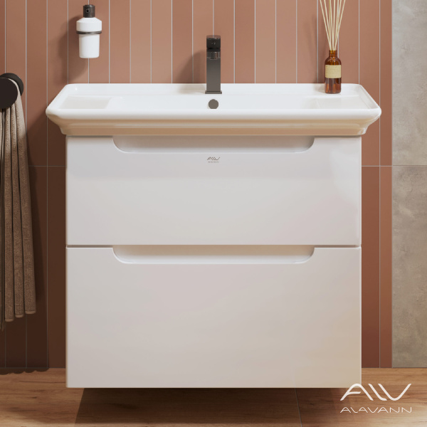 Тумба с раковиной Berta 75 белая - изображение 1