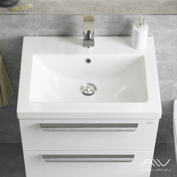 Тумба с раковиной Vanda Lux 60 белая - изображение 3