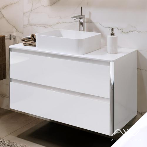 Тумба с раковиной Laurel 100 белая