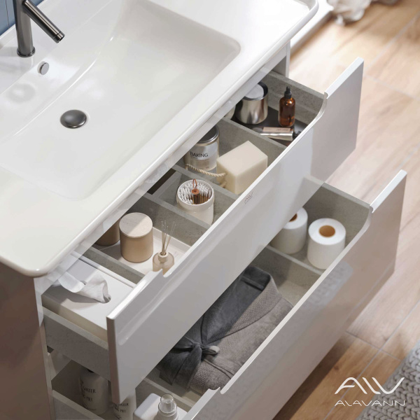 Тумба с раковиной Berta 105 белая - изображение 2