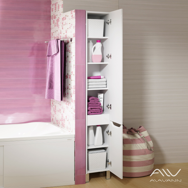 Шкаф-пенал Crystal 30 белый - изображение 2