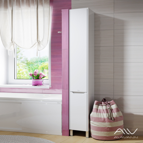 Шкаф-пенал Crystal 30 белый - изображение 1