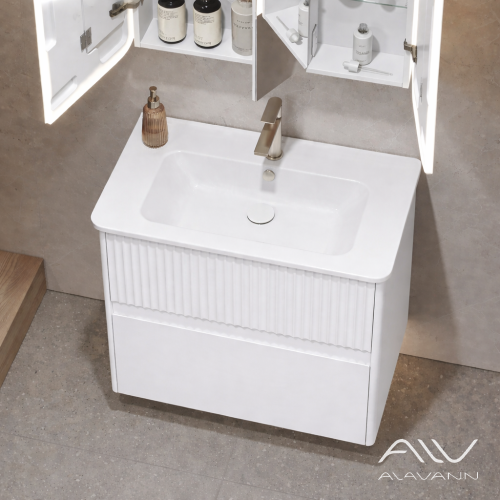 Тумба с раковиной Wave 80 белая