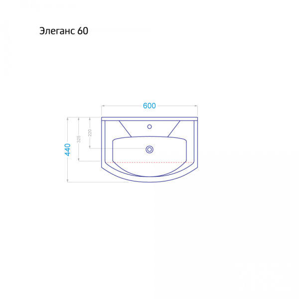 Тумба с раковиной Alta 60 белая - изображение 3
