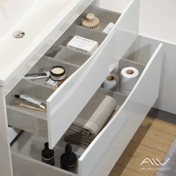 Тумба с раковиной Tess 100 белая - изображение 2