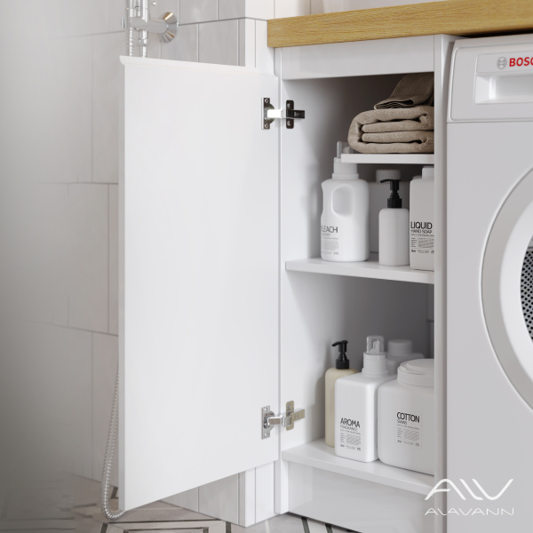 Тумба с раковиной Soft Double 135 белая - изображение 2