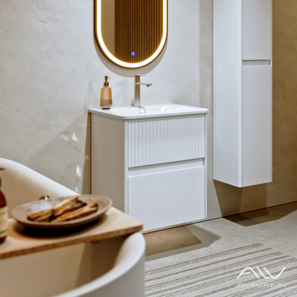 Тумба с раковиной Wave 60 белая - изображение 6