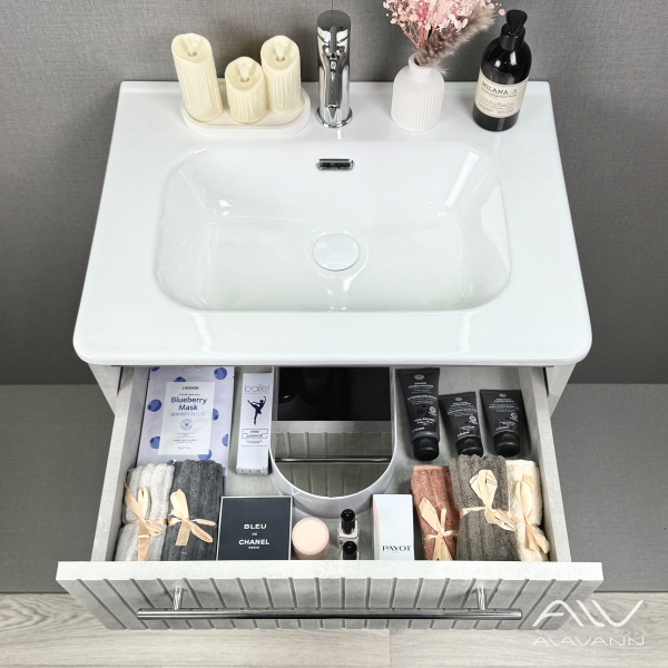 Тумба с раковиной Emma 60 (ум. Rado 60) серый бетон - изображение 3