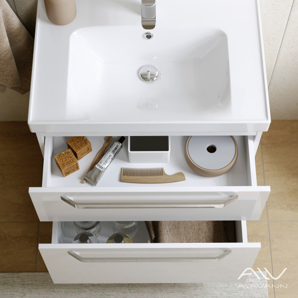 Тумба с раковиной Paris 70 белая - изображение 2